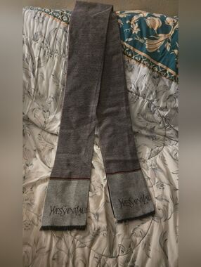 Vintage YSL Yves Saint Laurent 100% Wool Scarf